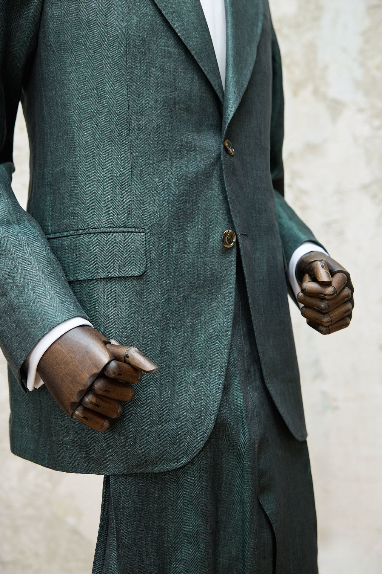 Traje MTM 2 Piezas Drapers 280g Espiga Verde - Imagen 5
